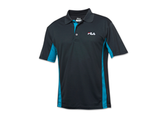 Fila Polo Shirt, Black/Hwy Ocean