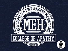 College of Apathy LW Zip-Up Hoodie