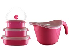 Batter Bowl, Lid & 6-pc Set Magenta