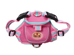 Mesh Harness with Pouch - Pink