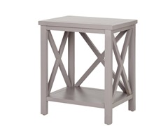 Candence Cross Back End Table Grey