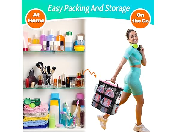EASEGAVE Quick Dry Mesh Shower CaddyBag