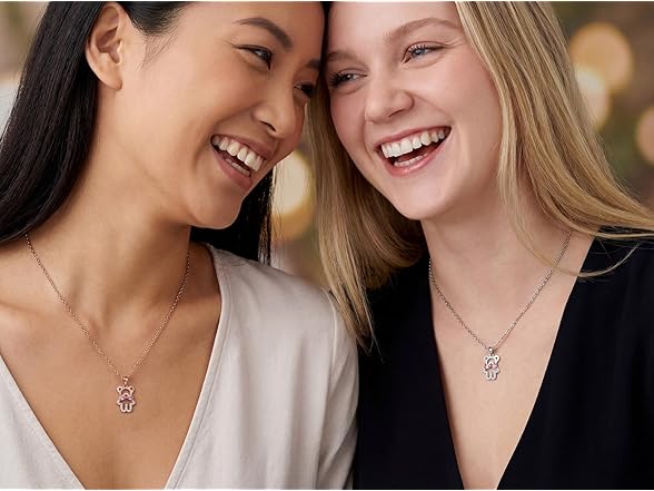 Namomi Rose Gold Teddy Bear Necklace