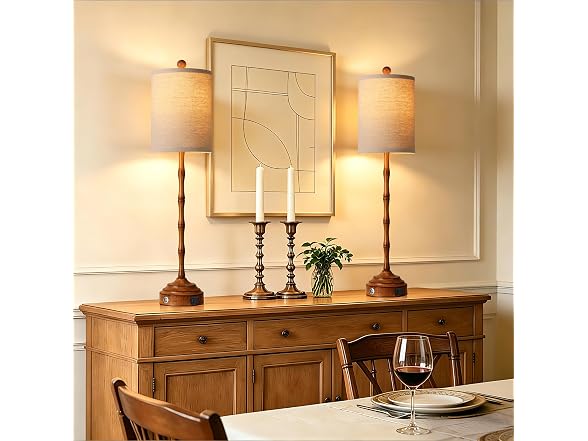 Qimh Tall Skinny Beside Lamps Set of 2