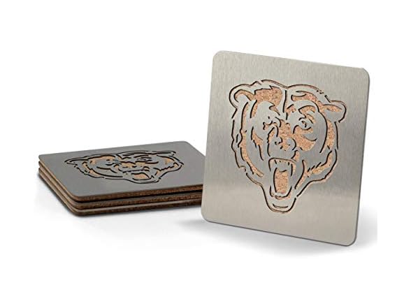 YouTheFan NFL Coasters, Stainless Steel