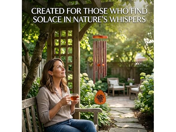 StellaRose W0582 Matte Textured brown Wind Chimesq