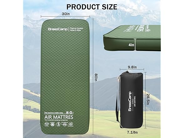 BreezCamp Self Inflating Sleeping Pad