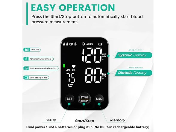 Oklar FDA Cleared Upper Arm BP Monitor