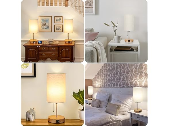 Lakumu 2Pk Table Lamps with USB Ports