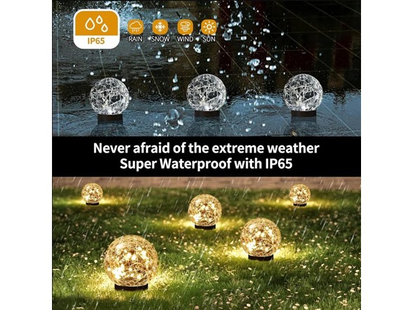 Hakol 2 Pack Solar Lights Outdoor Waterproof-Solar Globes - Gallery 4
