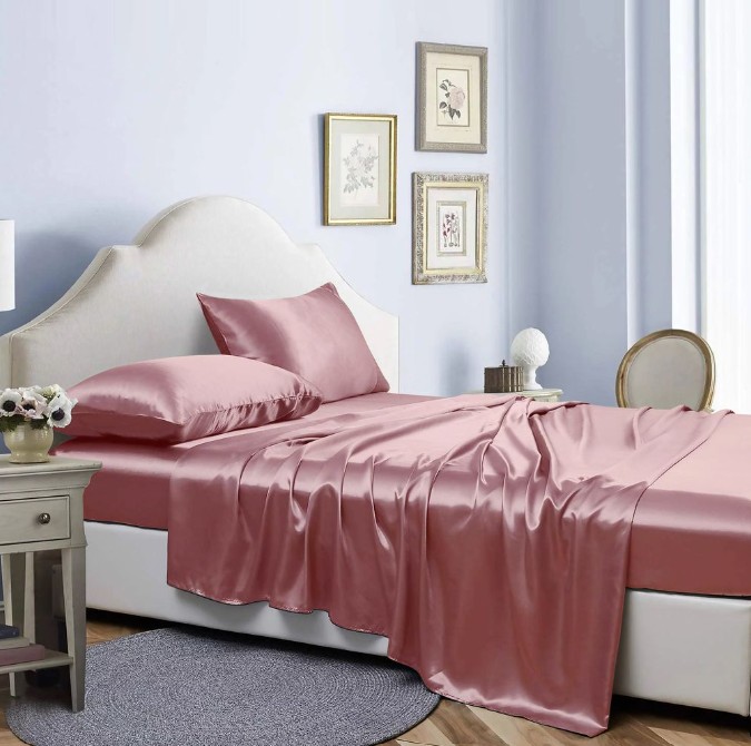 Bibb Home Silky Satin 4 Piece Sheet Set - Gallery 33