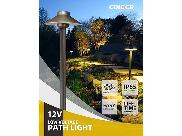 Brass Low Voltage Pathway Light