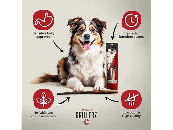 Grillerz Thick Bully Sticks, 2-Ct