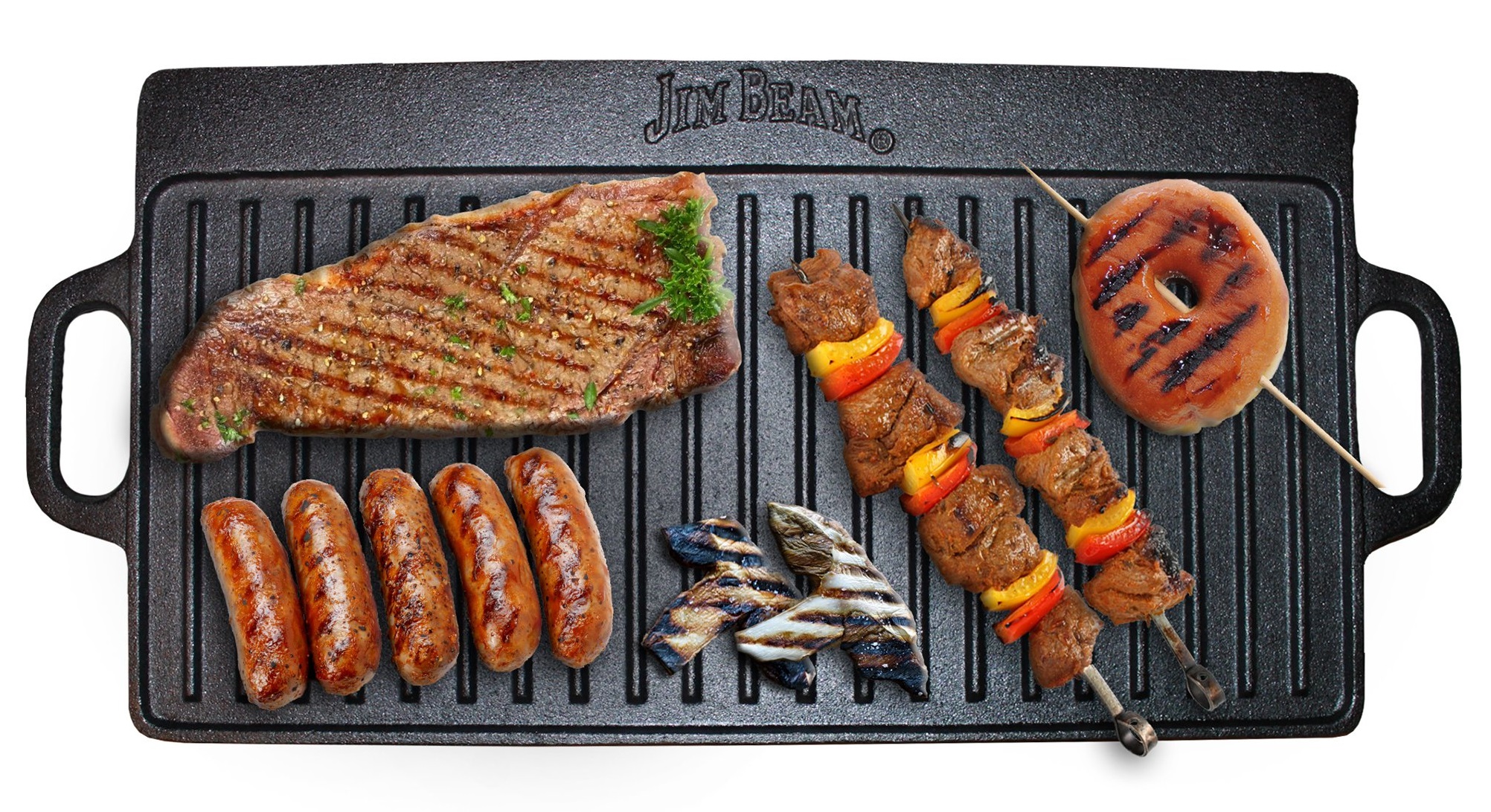 Jim Beam Cast Iron Double Sided Griddle - Gallery 9