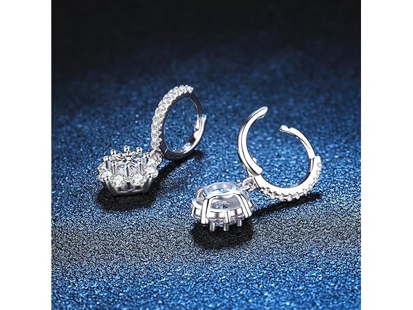 Moissanite Diamond Dangle Earrings