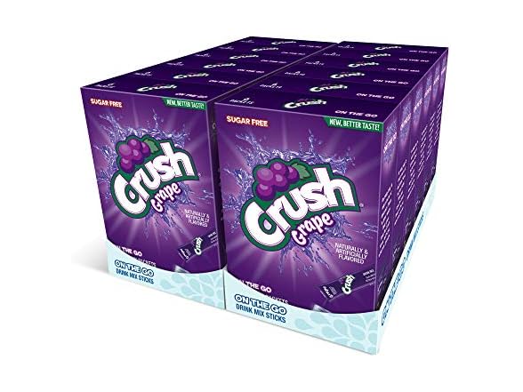 12PK Crush Grape Flavored Powder Drink Mix, 6 Pieces