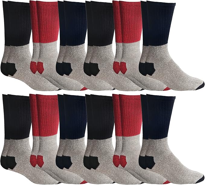 {12-Pairs} Insulated Thermal Crew Socks - Gallery 2