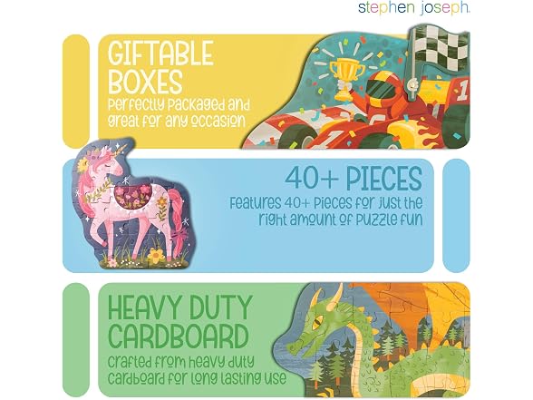 Stephen Joseph Shaped Jigsaw Puzzle, 40