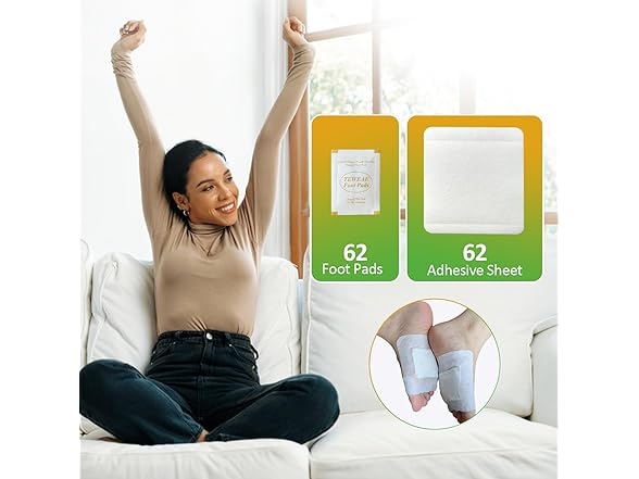 TEWEAE Foot Detox Pads - Turmeric & Ginger