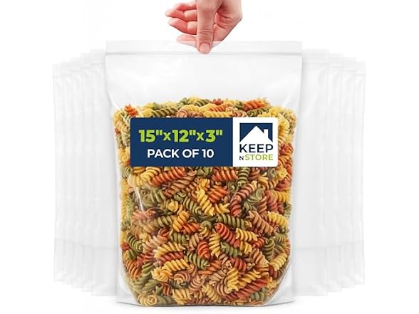 Gusseted Reclosable Bags Pack of 10