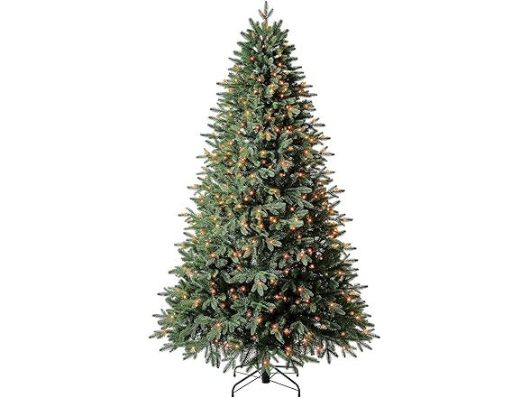 7.5 ft Pre-Lit Holiday Symphony Spruce Artificial Christmas Tree