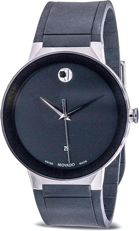Movado Men's Sapphire Black Rubber Watch Black - Gallery 2