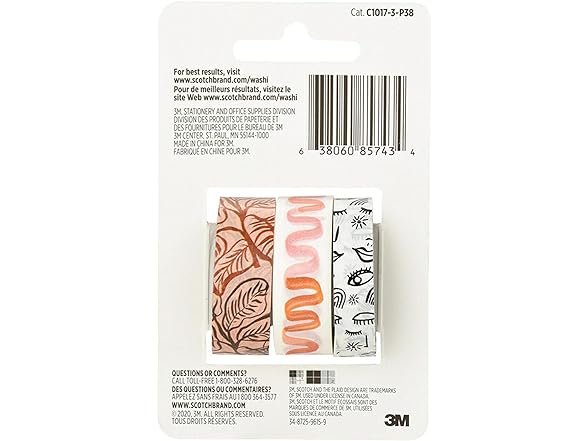 Scotch Washi Tape, Blush Tone