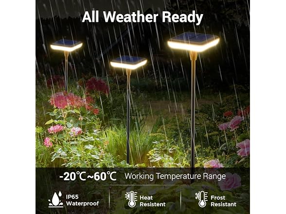 Waterproof Solar Pathway Lights 4 Pack