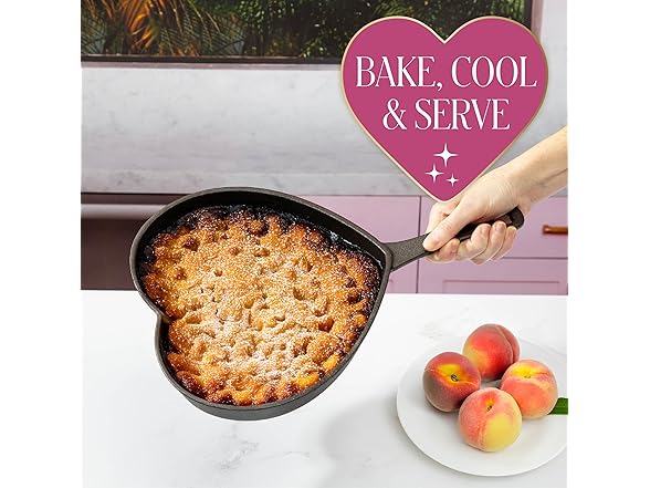 Paris Hilton Pre-Seasoned Cast Iron Heart Skillet Pan