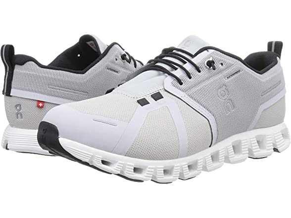 ON Men's Cloud 5 Waterproof Sneakers, Glacier/White, 9 Medium US (Open Box) (Open Box)