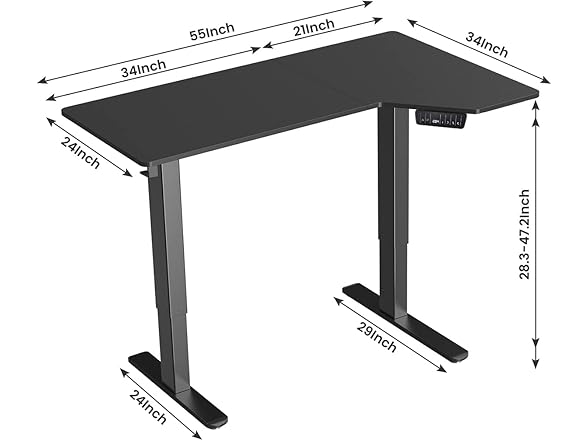 Totnz Electric Standing Desk, Height Adjustable