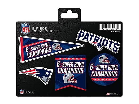 New England Patriots Champ Decal Sheet