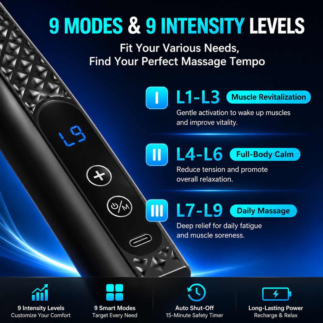 Massage Gun with Extension Handle - Gallery 7