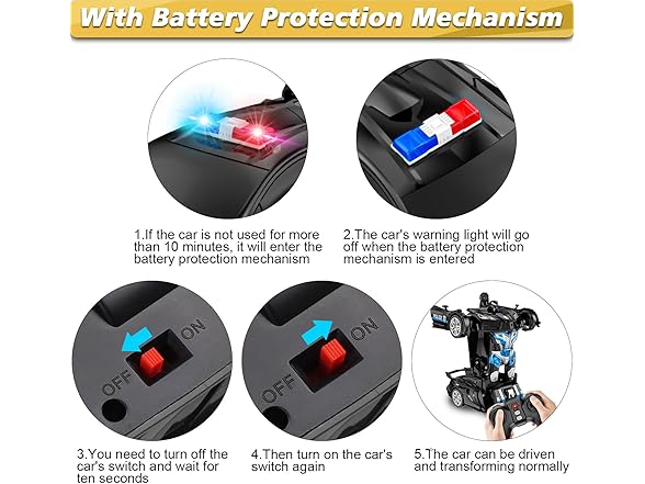 CEGOUFUN Remote Control Car with Transformation