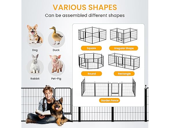 Healsmart 16 Panel 24" Dog Playpen