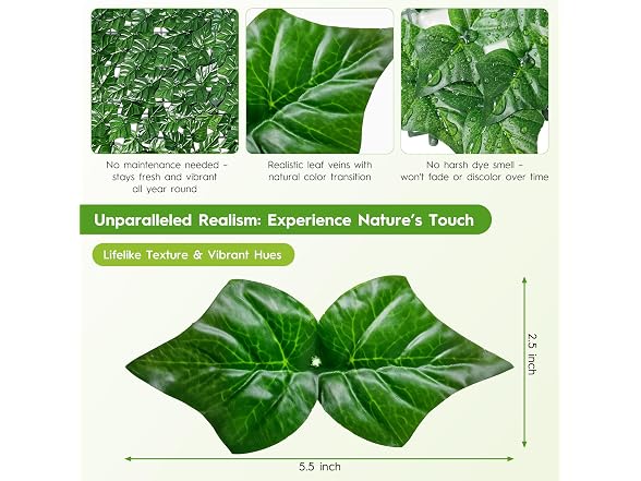 Bybeton Artificial Ivy Privacy Fence