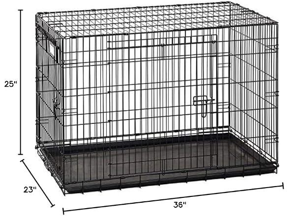 Precision Pet Products Two Door Crate Wire Dog Crate, 36"