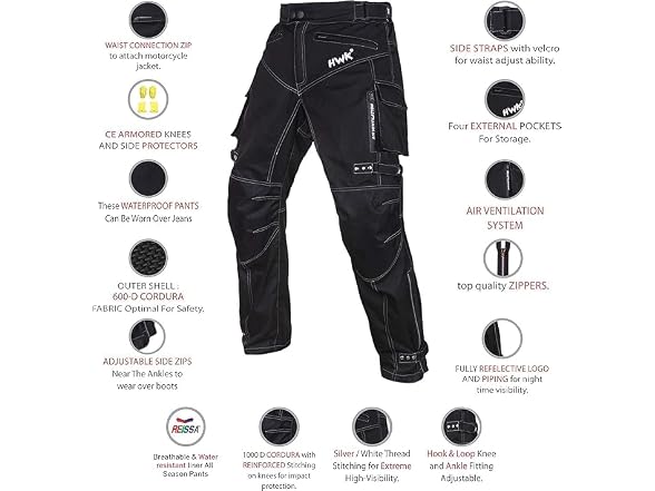 HWK Motorsports Apparel Men (30W x 30L) Pants
