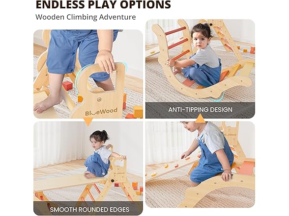 BlueWood Pikler Triangle Climbing Set