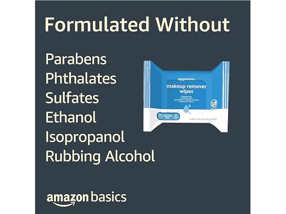 Amazon Basics Makeup Remover Wipes 25ct