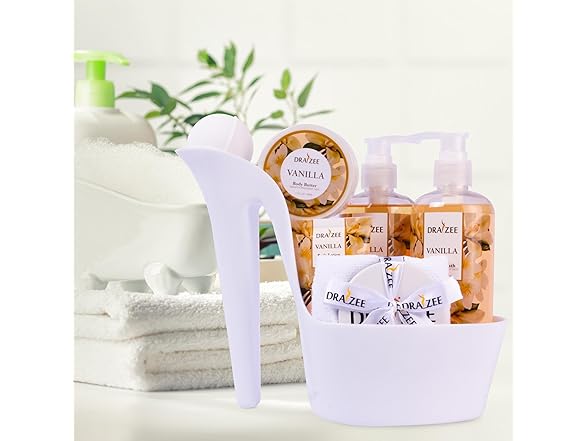Draizee Luxury Spa Gifts for Women – 8 Pc Vanilla Scented