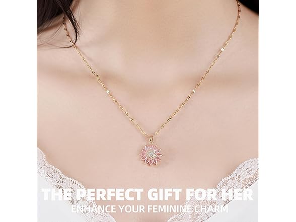 Procci Sunflower Necklace 18K Gold Plated
