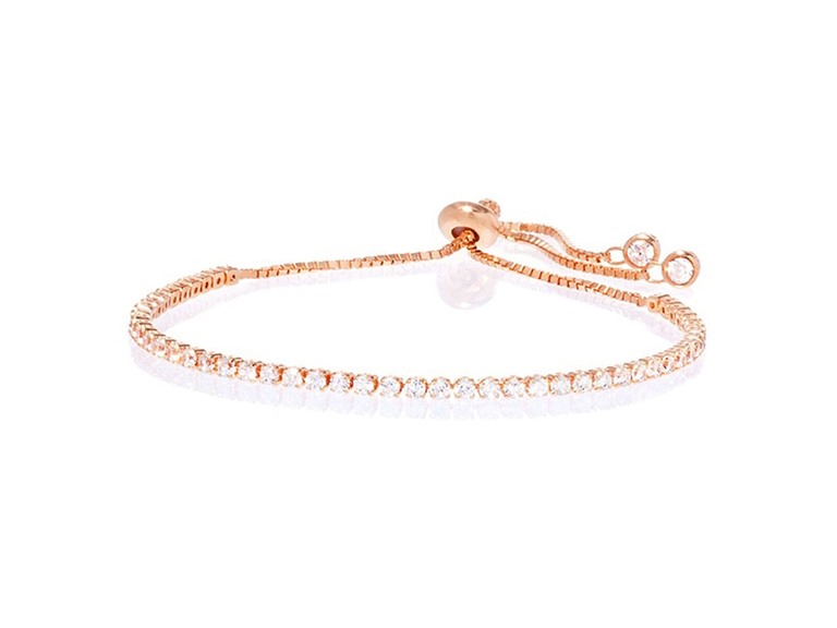 AAA IGT-DAAS-DBB260-R Genuine Crystal Adjustable Braelet Rose Gold 