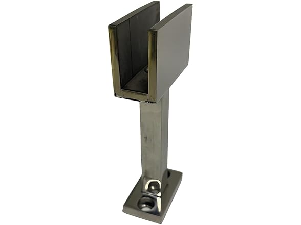 4X 304 SS Square Glass Spigots Black