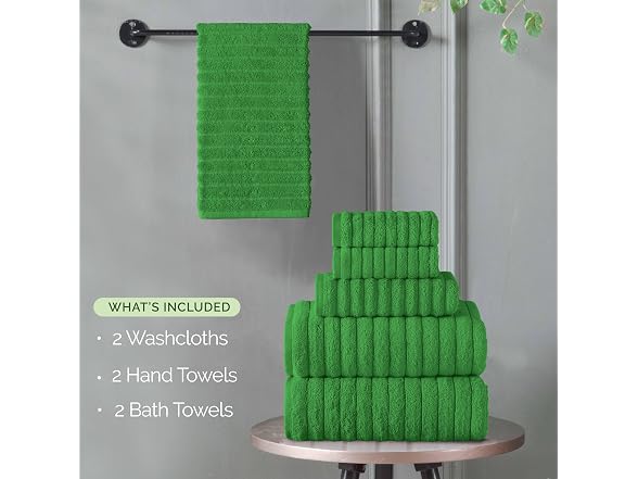 Elegant Comfort 100% Turkish Cotton 6-Pc Towel Set