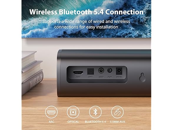 vibeadio Sound Bar for TV with Subwoofer