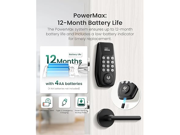 DESLOC C100 Smart Lock with Lever Handle