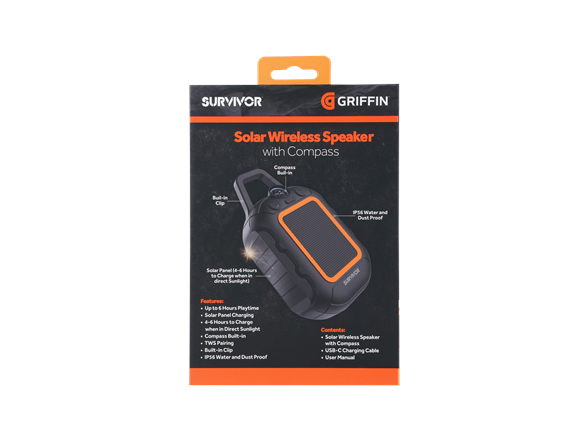 Solar Wireless Speaker with Compass