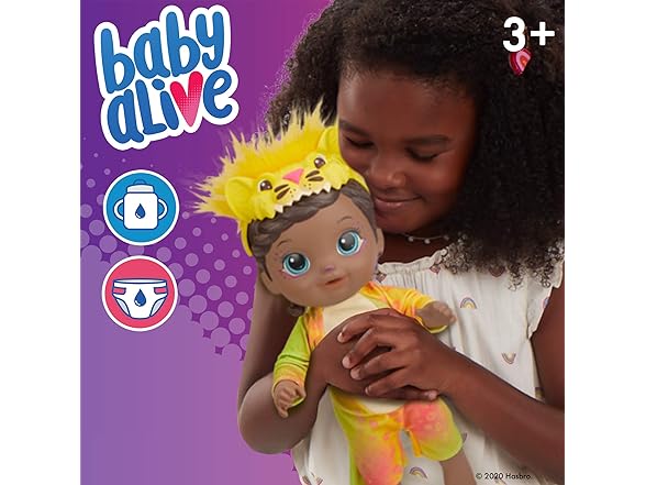 Baby Alive Rainbow Wildcats Doll, Lion