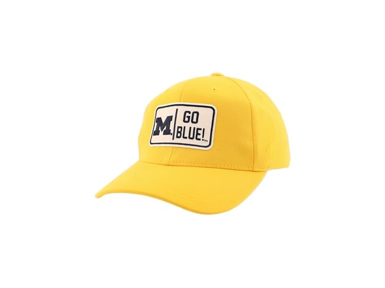 ZHATS Men's Standard NCAA Officially Licensed Fitted Hat ZH Patch Defer , Large,Michigan Wolverines